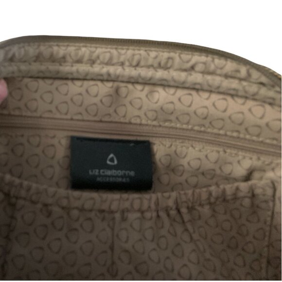 VTG Liz Claiborne Small Handbag Crossbody Purse Herringbone Vegan Polyvinyl 187D - Picture 9 of 9